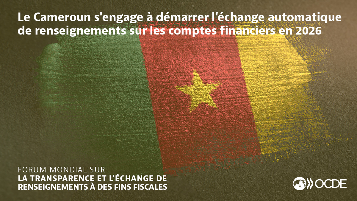 Le Cameroun s'engage à démarrer l'échange automatique de renseignements sur les comptes financiers en 2026